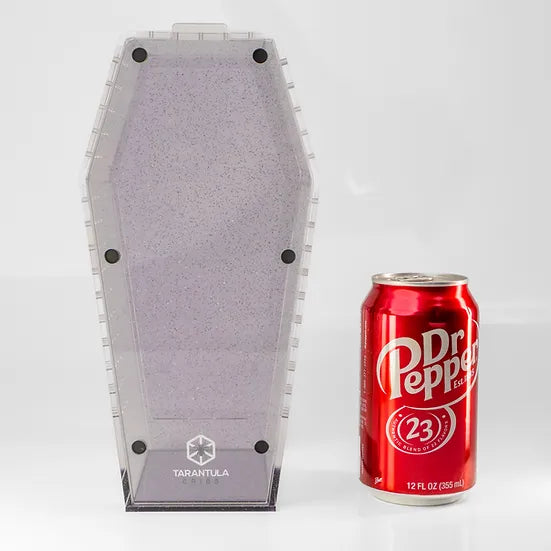 Medium - Glitter Gray Tarantula Cribs Coffin
