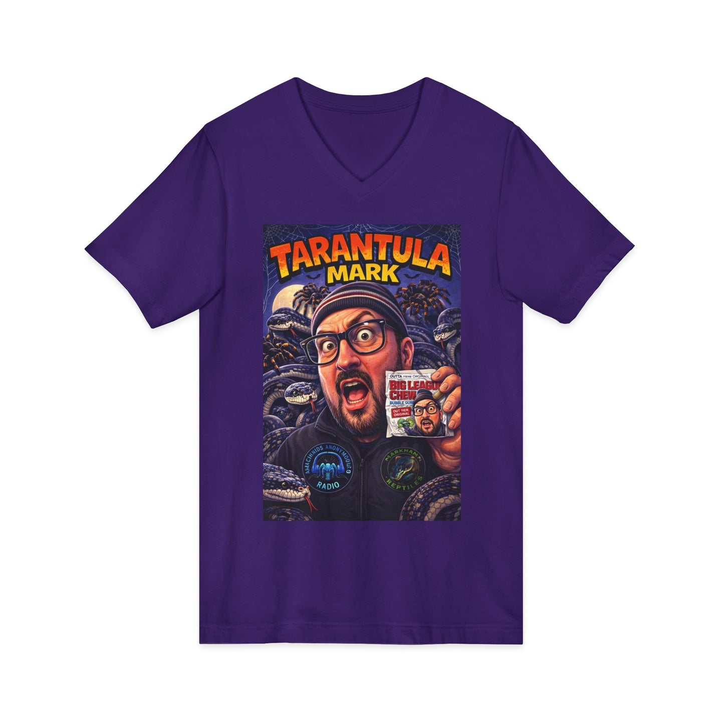 Tarantula Mark Unisex Jersey Short Sleeve V-Neck Tee