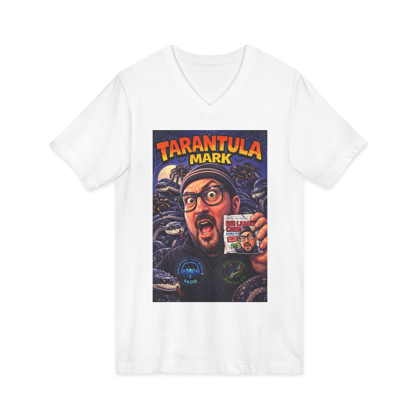 Tarantula Mark Unisex Jersey Short Sleeve V-Neck Tee