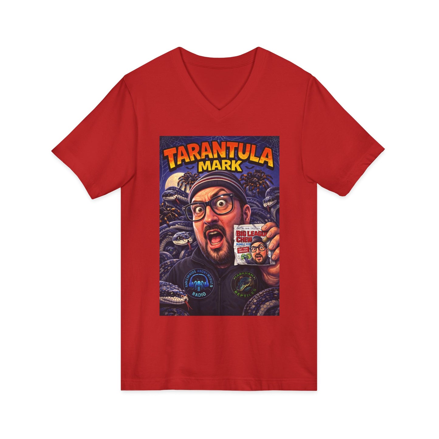 Tarantula Mark Unisex Jersey Short Sleeve V-Neck Tee