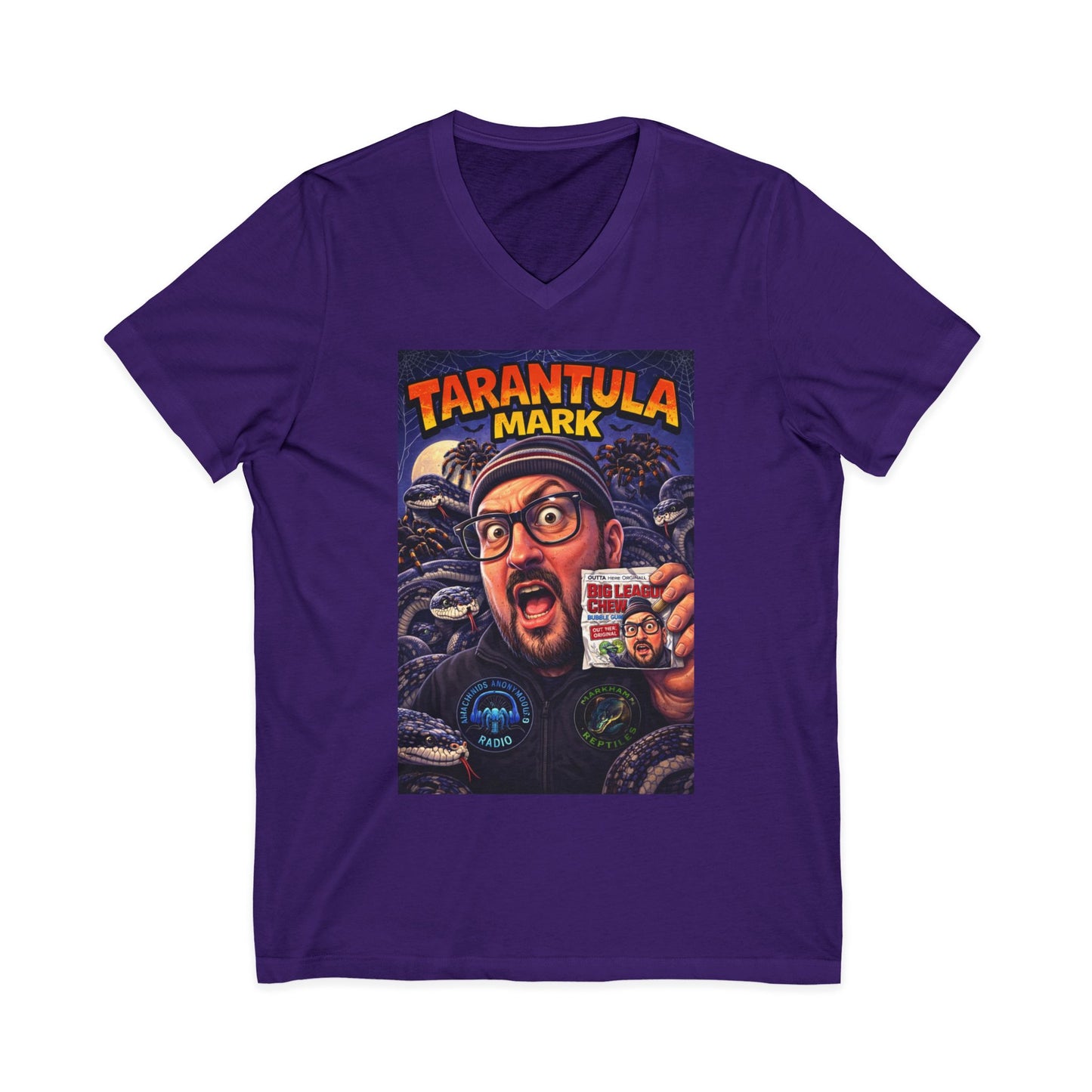 Tarantula Mark Unisex Jersey Short Sleeve V-Neck Tee