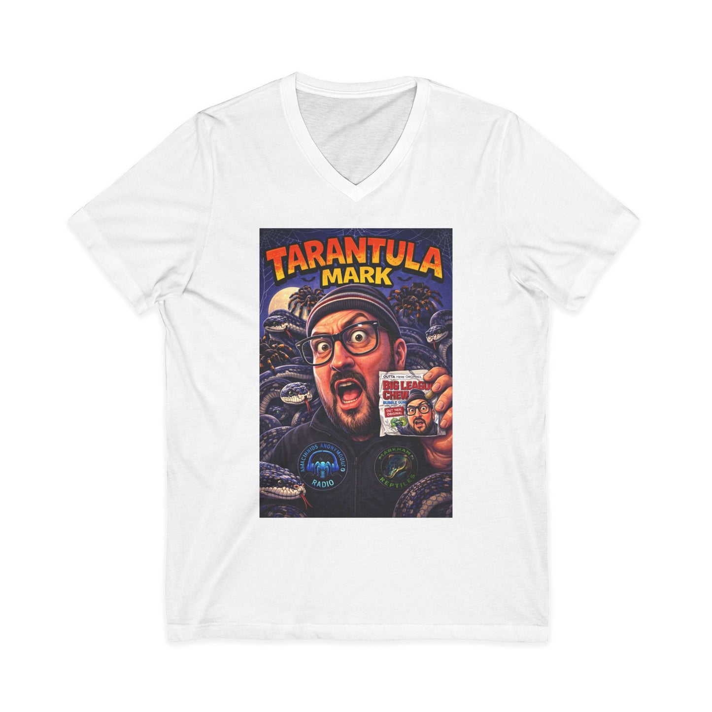 Tarantula Mark Unisex Jersey Short Sleeve V-Neck Tee