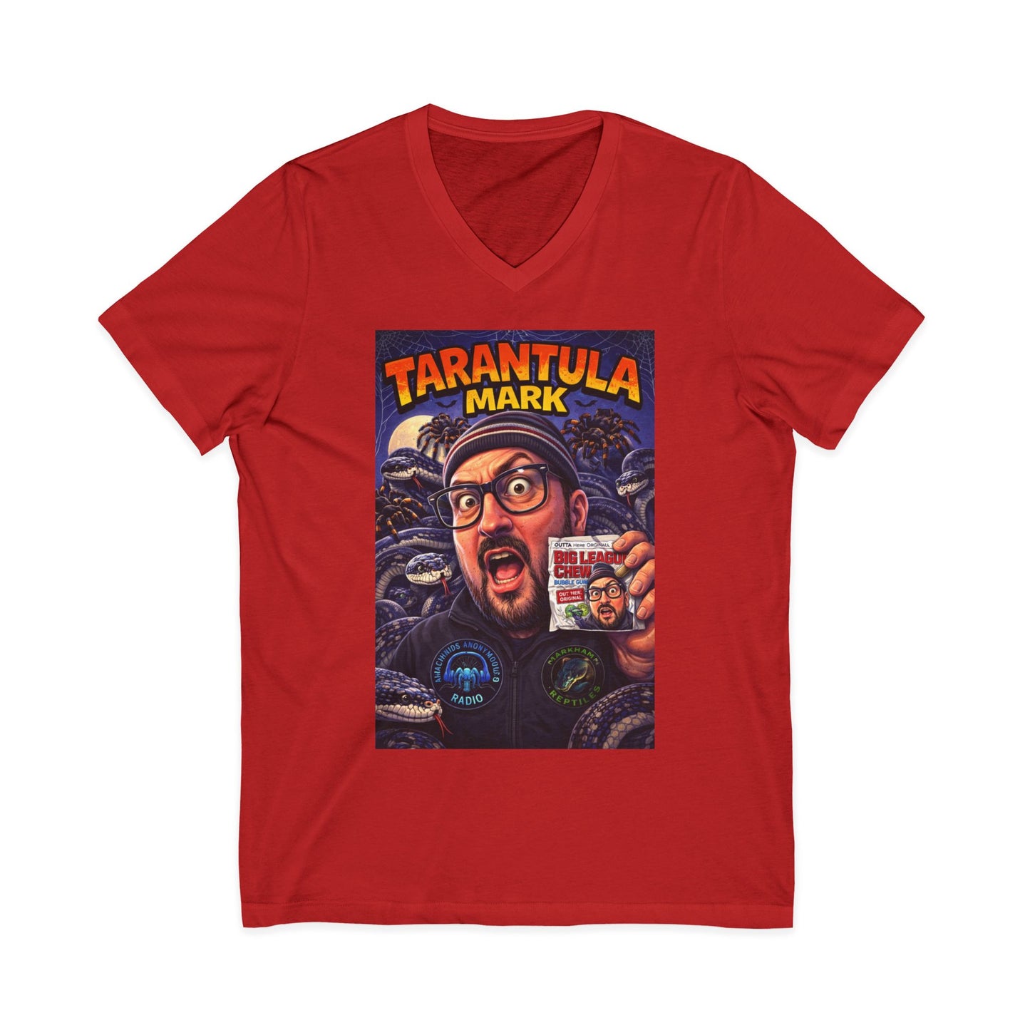 Tarantula Mark Unisex Jersey Short Sleeve V-Neck Tee
